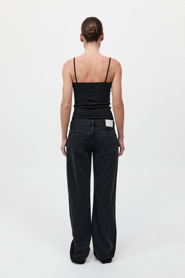 90s Low Rise Jeans - Washed Black