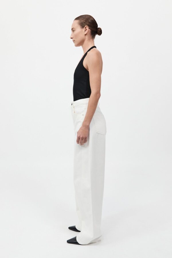 Mid Rise Balloon Jeans - White