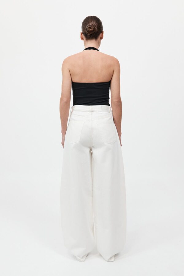 Mid Rise Balloon Jeans - White