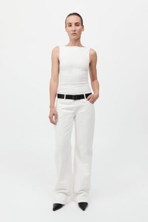 90s Low Rise Jeans - White